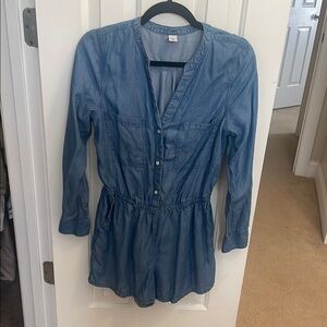 Old Navy Light Blue Denim Romper